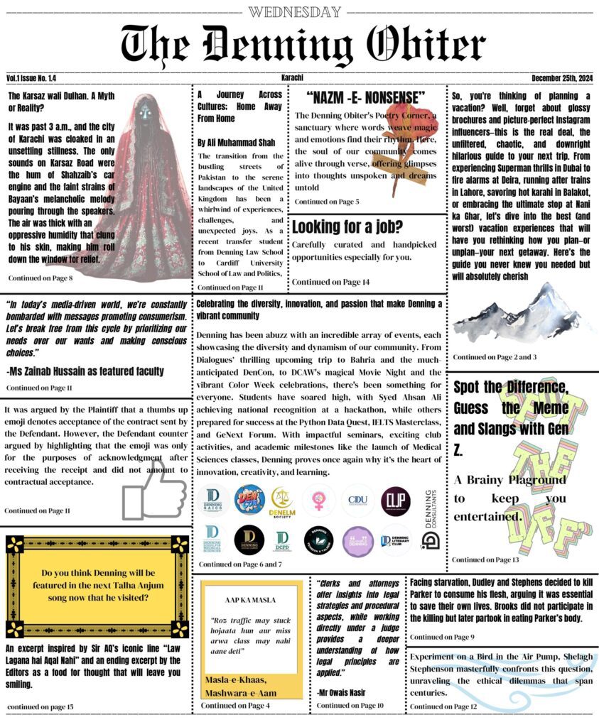 The Denning obiter Vol 1 Issue No. 1.4 page 0001